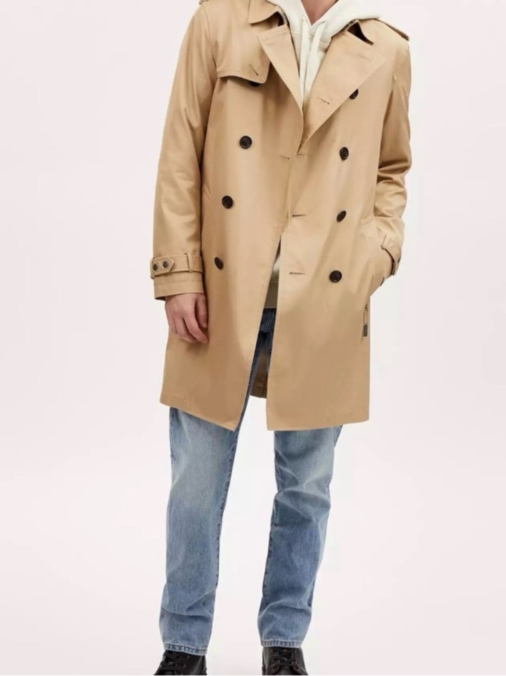 NWT Coach Men's Trench Coat size M KHAKI CQ504